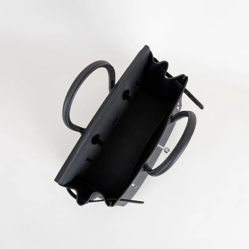 BIRKIN 30 TOGO LEATHER NOIR (BLACK) WITH PALLADIUM HARDWARE (PHW) - 4