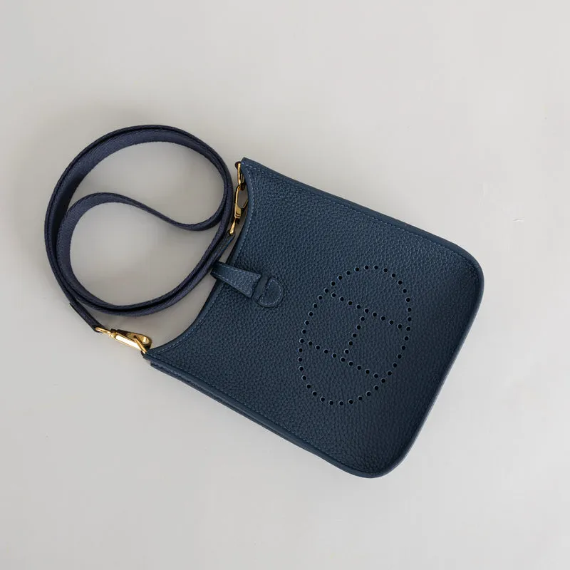MINI EVELYNE (TPM) CLEMENCE LEATHER BLEU SAPHIRE WITH GOLD HARDWARE (GHW) - 5