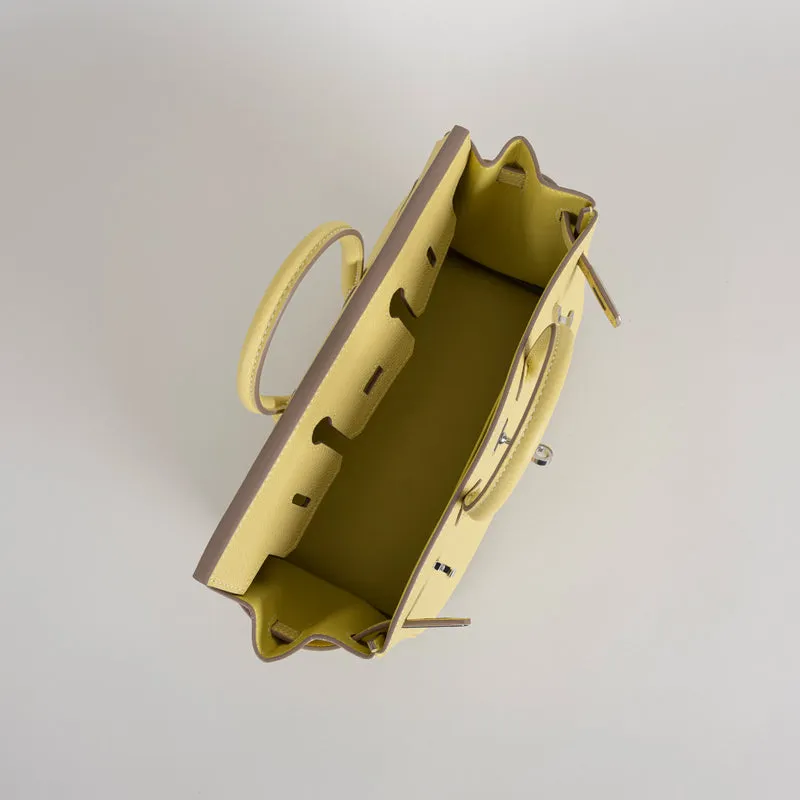 BIRKIN 25 TOGO LEATHER JAUNE POUSSIN WITH PALLADIUM HARDWARE (PHW) - 4