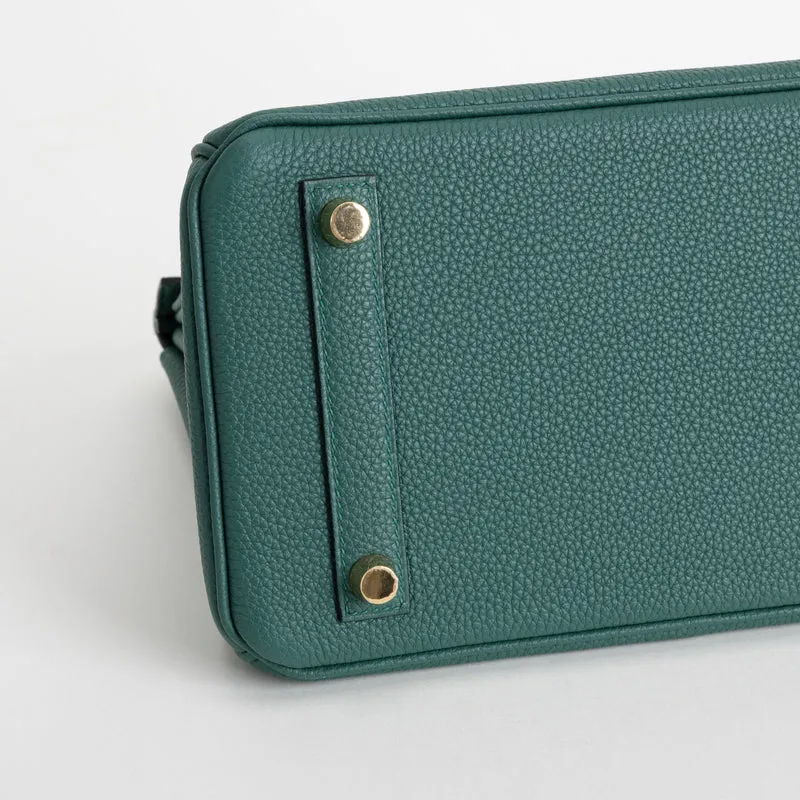 BIRKIN 25 TOGO LEATHER MALACHITE WITH GOLD HARDWARE (GHW) - 7