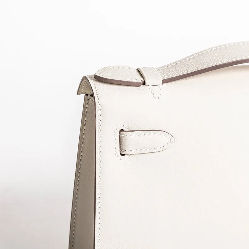 KELLY POCHETTE SWIFT LEATHER CRAIE WITH GOLD HARDWARE (GHW) - 4