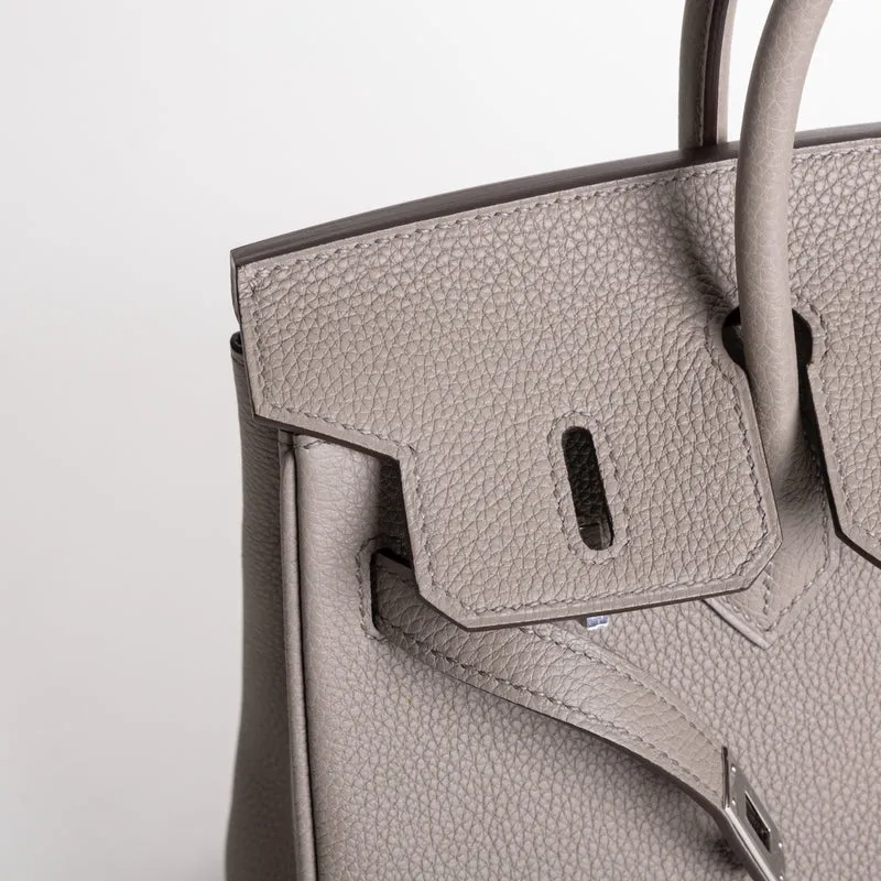 BIRKIN 25 TOGO LEATHER GRIS ASPHALTE WITH PALLADIUM HARDWARE (PHW) - 4