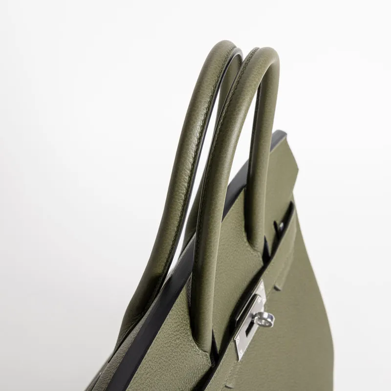 BIRKIN 30 TOGO LEATHER VERT OLIVE WITH PALLADIUM HARDWARE (PHW) - 4