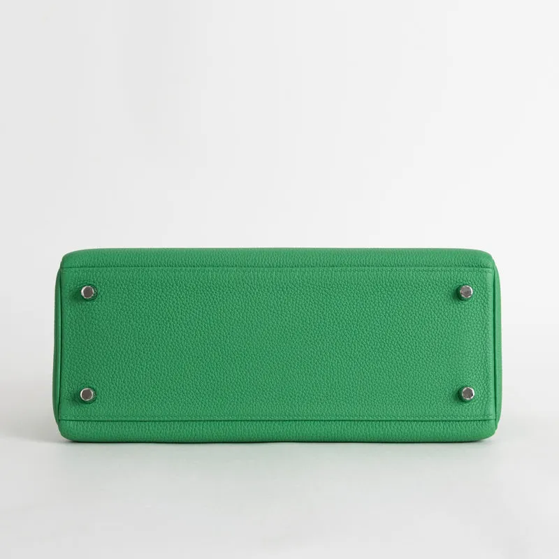 KELLY 28 TOGO LEATHER BAMBOO (GREEN) WITH PALLADIUM HARDWARE (PHW) - 7