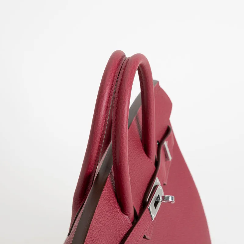 BIRKIN 25 TOGO LEATHER ROUGE GRENAT WITH PALLADIUM HARDWARE (PHW) - 5