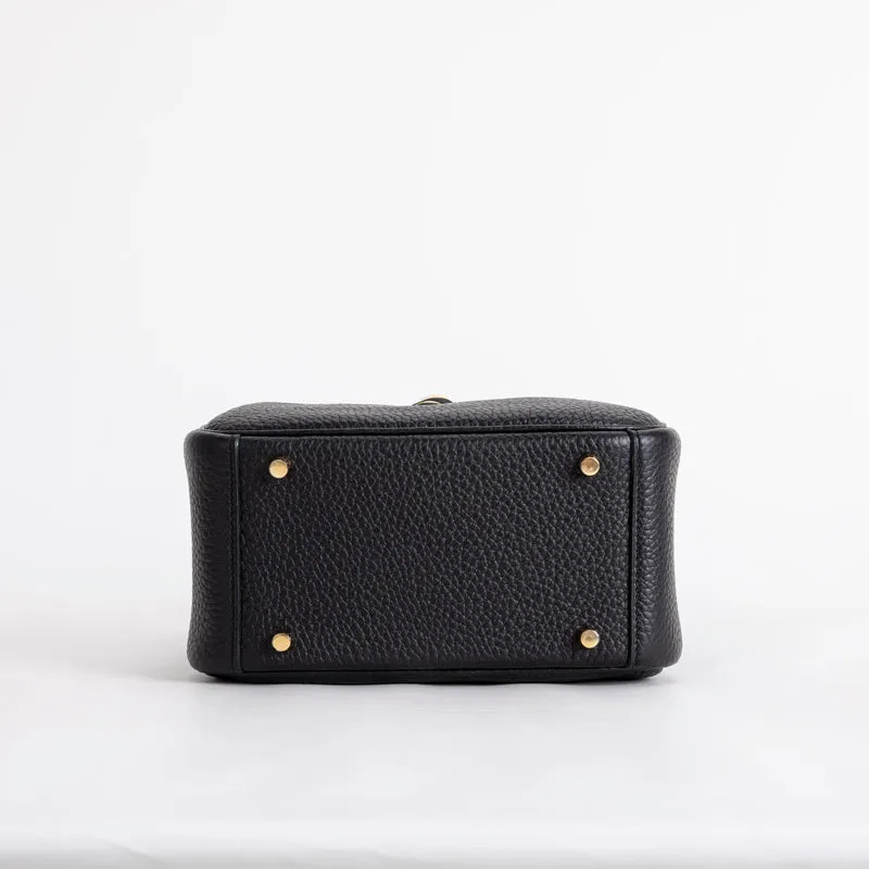 MINI LINDY 20 CLEMENCE LEATHER NOIR (BLACK) WITH GOLD HARDWARE (GHW) - 6