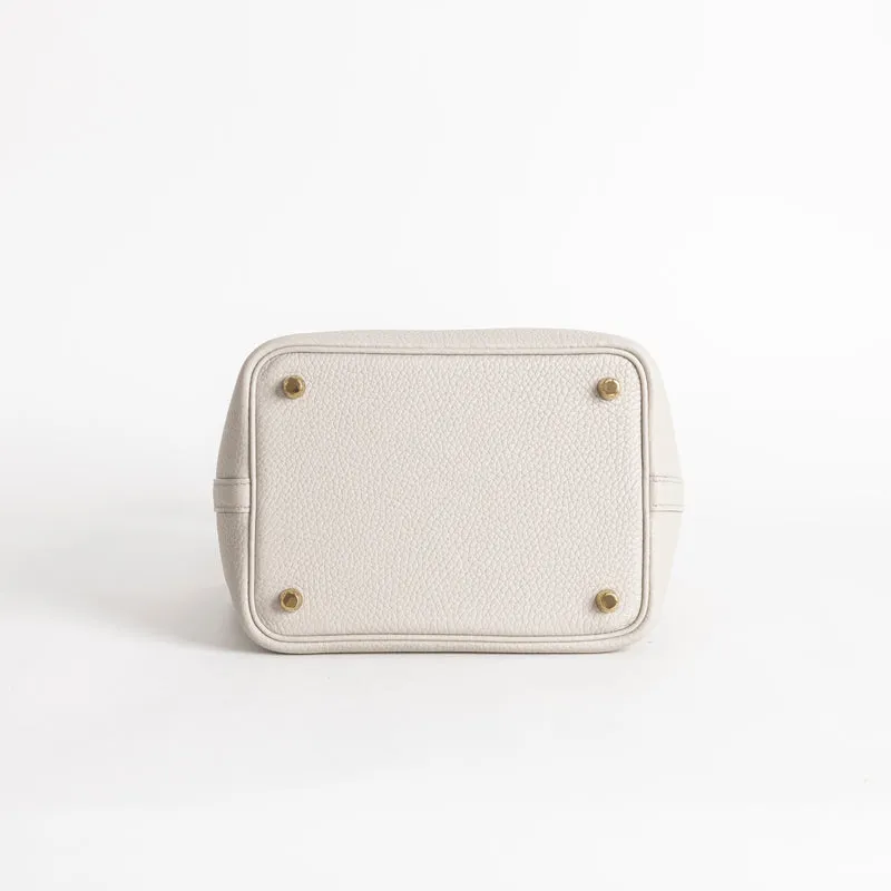 PICOTIN 18 LOCK CLEMENCE LEATHER BETON WITH GOLD HARDWARE (GHW) - 6