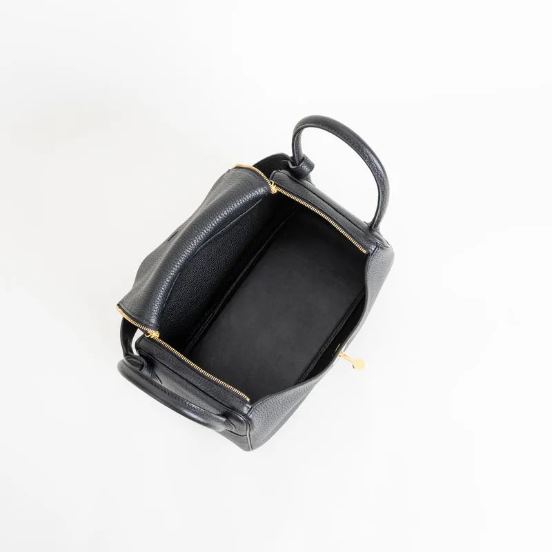 LINDY 26 CLEMENCE LEATHER NOIR (BLACK) WITH GOLD HARDWARE (GHW) - 3
