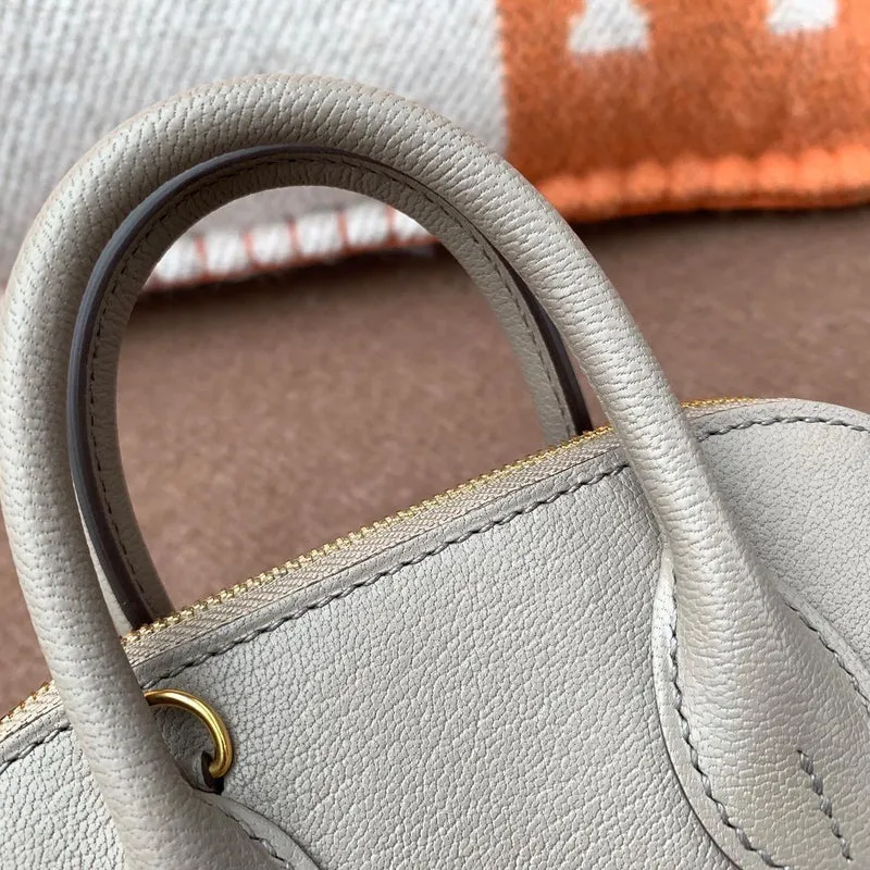 MINI BOLIDE CHEVRE LEATHER GRIS ASPHALTE WITH GOLD HARDWARE (GHW) - 2