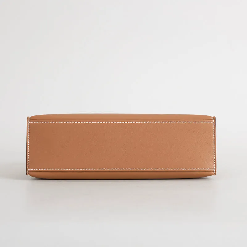 KELLY POCHETTE SWIFT LEATHER GOLD WITH GOLD HARDWARE (GHW) - 6