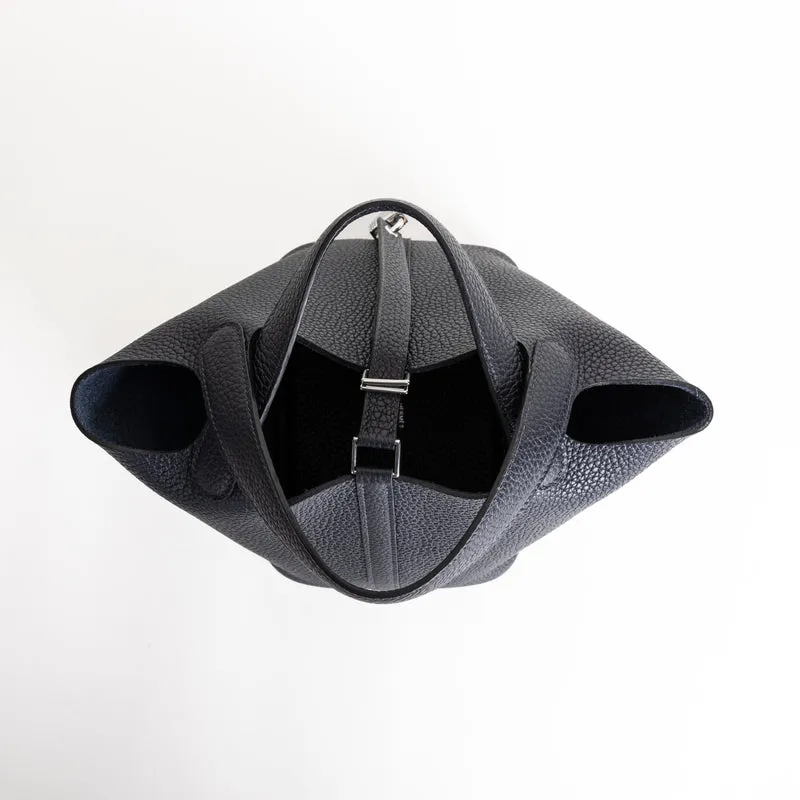 PICOTIN 18 LOCK CLEMENCE LEATHER BLEU NUIT WITH PALLADIUM HARDWARE (PHW) - 3