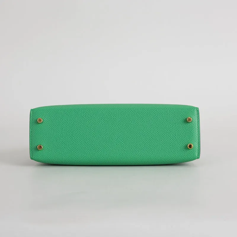 MINI KELLY II (20) EPSOM LEATHER BAMBOO WITH GOLD HARDWARE (GHW) - 7