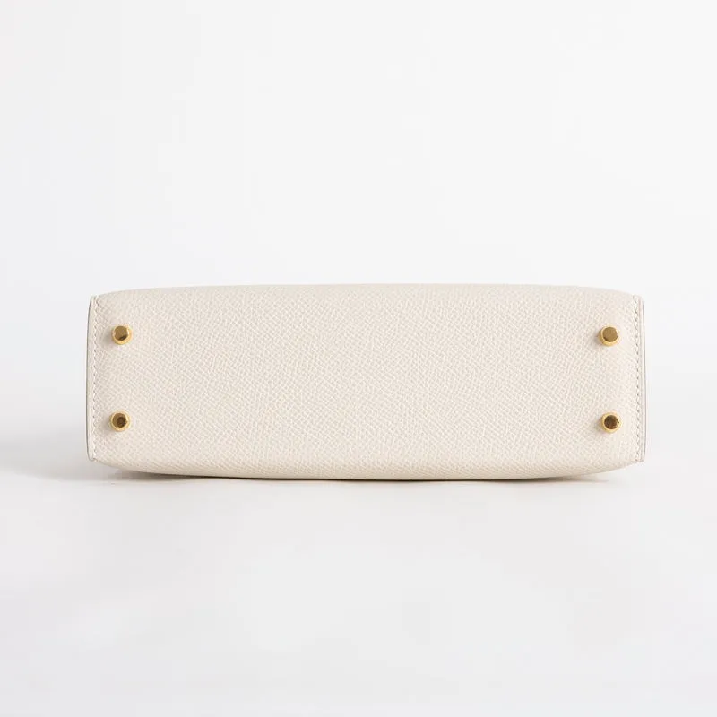 MINI KELLY II (20) EPSOM LEATHER CRAIE WITH GOLD HARDWARE (GHW) - 6