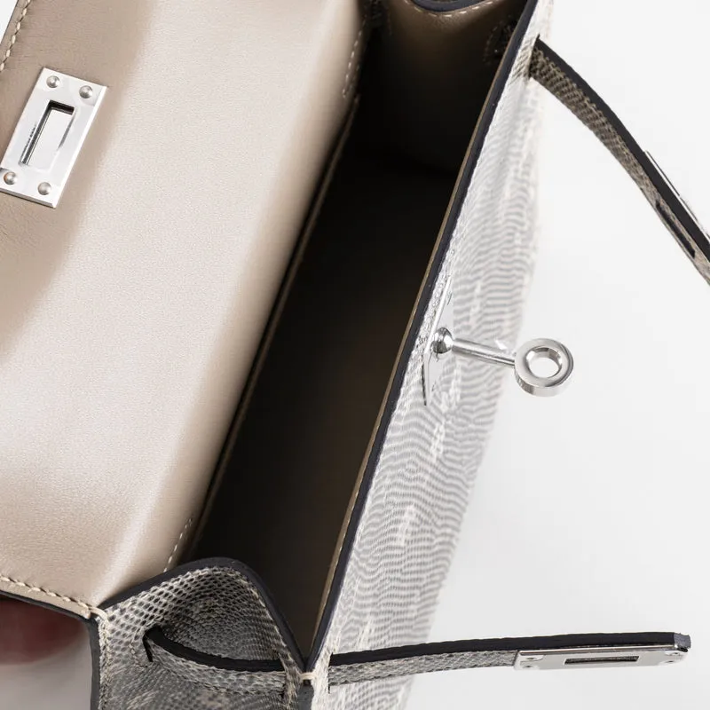 MINI KELLY II (20) OMBRE LIZARD LEATHER WITH PALLADIUM HARDWARE (PHW) - 3