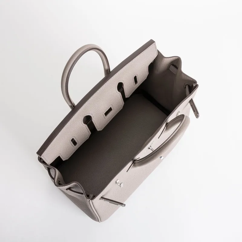 BIRKIN 25 TOGO LEATHER GRIS ASPHALTE WITH PALLADIUM HARDWARE (PHW) - 3
