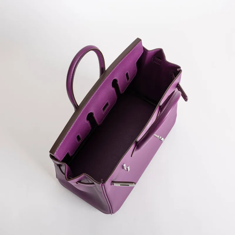 BIRKIN 25 SWIFT LEATHER ANEMONE WITH PALLADIUM HARDWARE (PHW) - 5