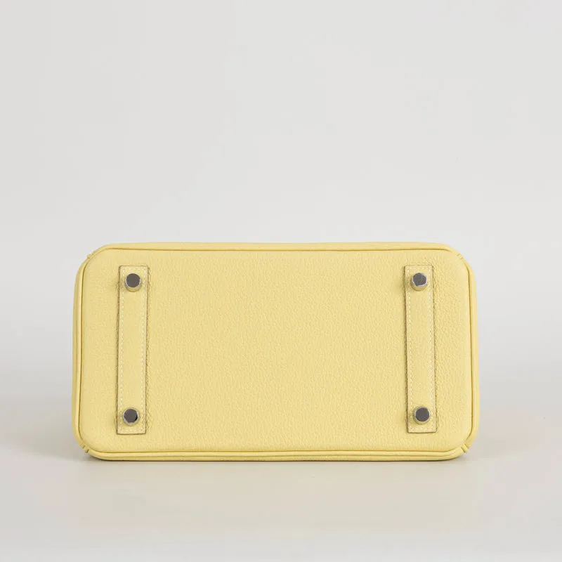 BIRKIN 25 TOGO LEATHER JAUNE POUSSIN WITH PALLADIUM HARDWARE (PHW) - 7