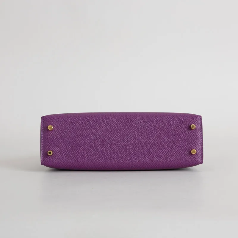 MINI KELLY II (20) EPSOM LEATHER ANEMONE WITH GOLD HARDWARE (GHW) - 6