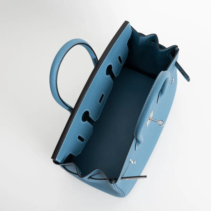 BIRKIN 30 TOGO LEATHER BLEU JEAN WITH PALLADIUM HARDWARE (PHW) - 3