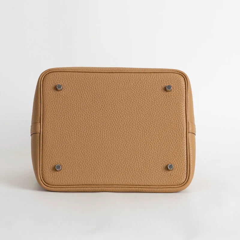 PICOTIN 22 LOCK CLEMENCE LEATHER BISCUIT WITH PALLADIUM HARDWARE (PHW) - 7