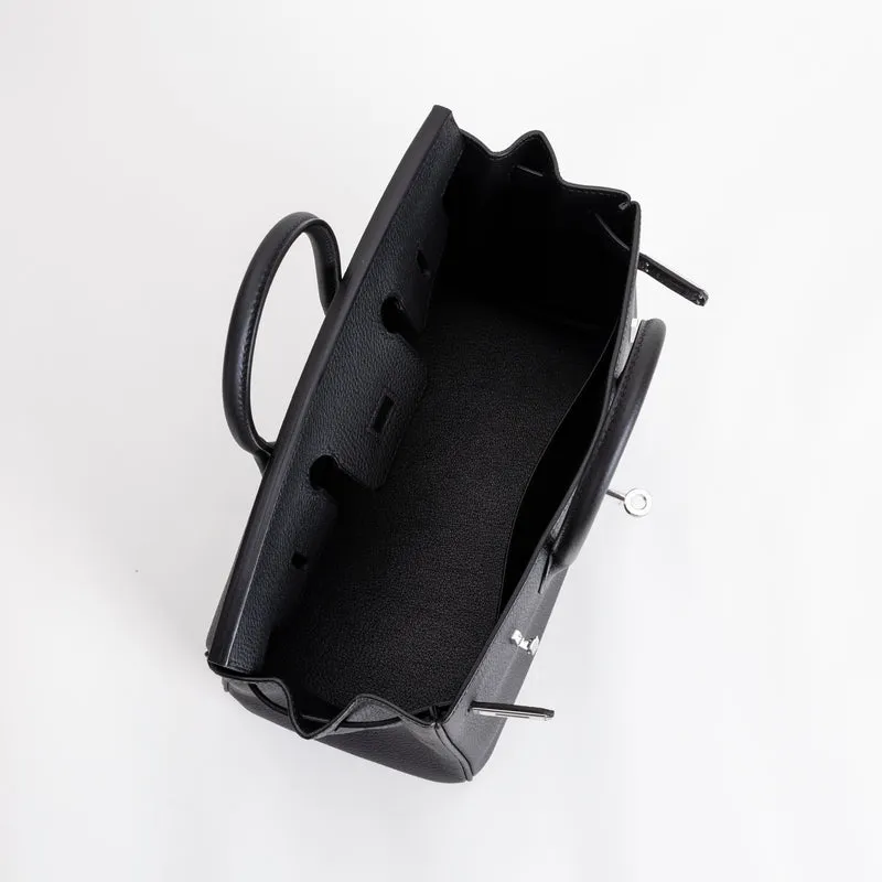 BIRKIN 25 TOGO LEATHER NOIR (BLACK) WITH PALLADIUM HARDWARE (PHW) - 4