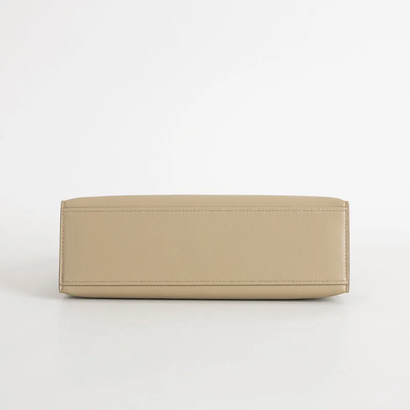 KELLY POCHETTE SWIFT LEATHER BEIGE MARFA WITH GOLD HARDWARE (GHW) - 6