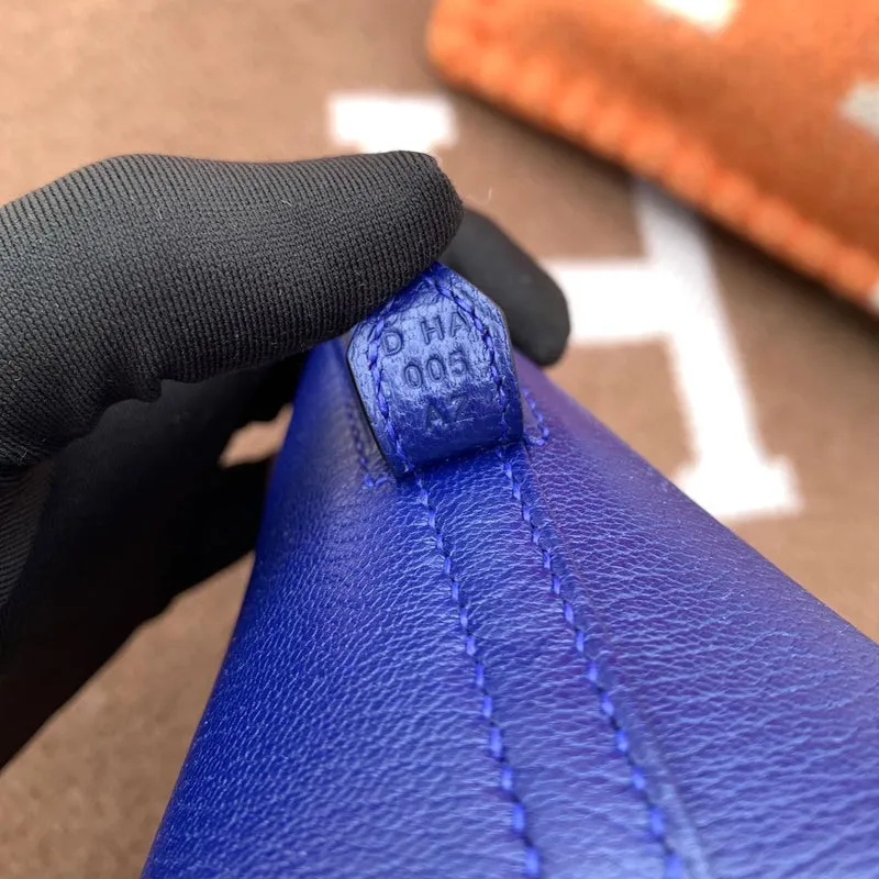 MINI BOLIDE CHEVRE LEATHER BLUE ELECTRIC WITH PALLADIUM HARDWARE (PHW) - 4