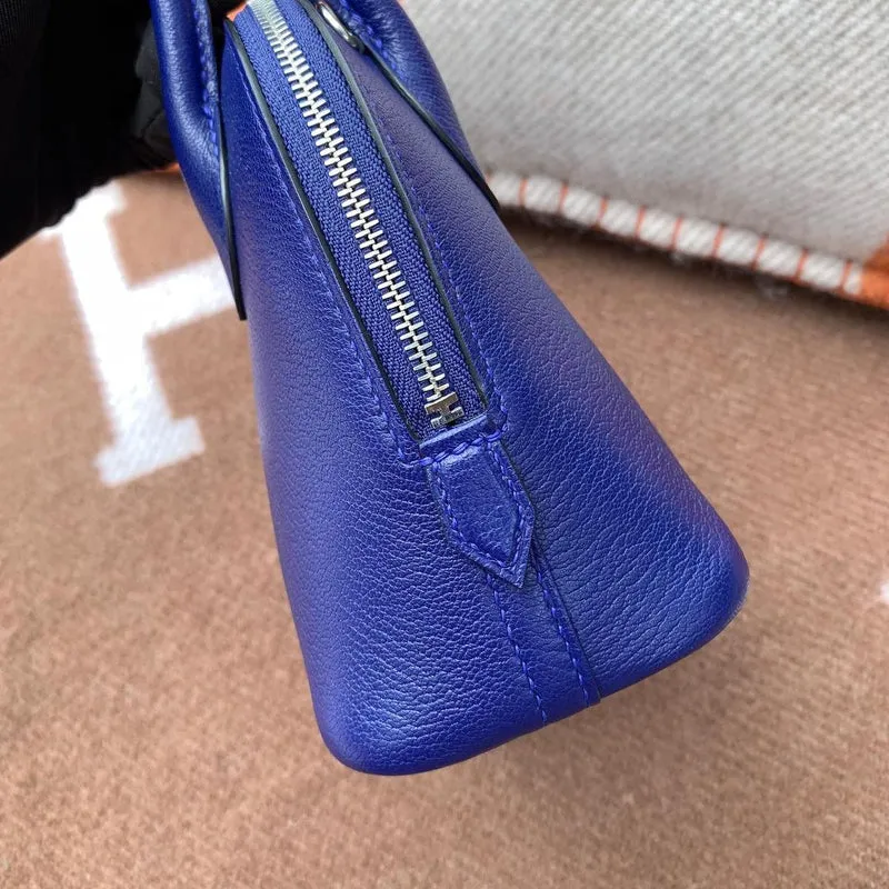 MINI BOLIDE CHEVRE LEATHER BLUE ELECTRIC WITH PALLADIUM HARDWARE (PHW) - 6