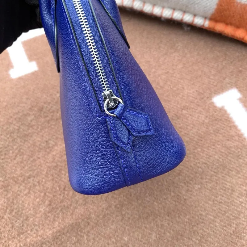 MINI BOLIDE CHEVRE LEATHER BLUE ELECTRIC WITH PALLADIUM HARDWARE (PHW) - 5