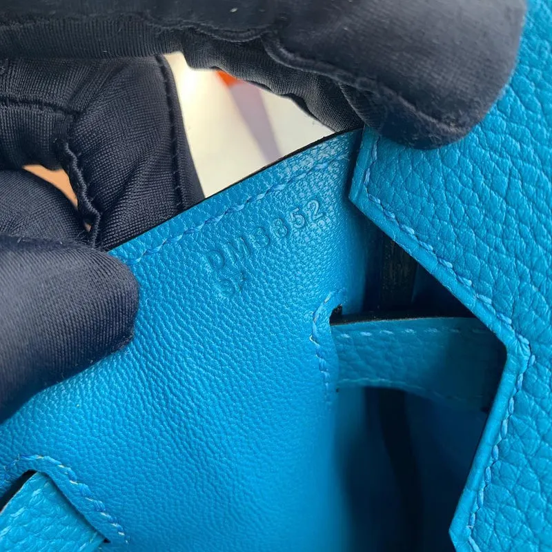 BIRKIN 30 TOGO LEATHER BLEU ZANZIBAR WITH GOLD HARDWARE (GHW) - 3