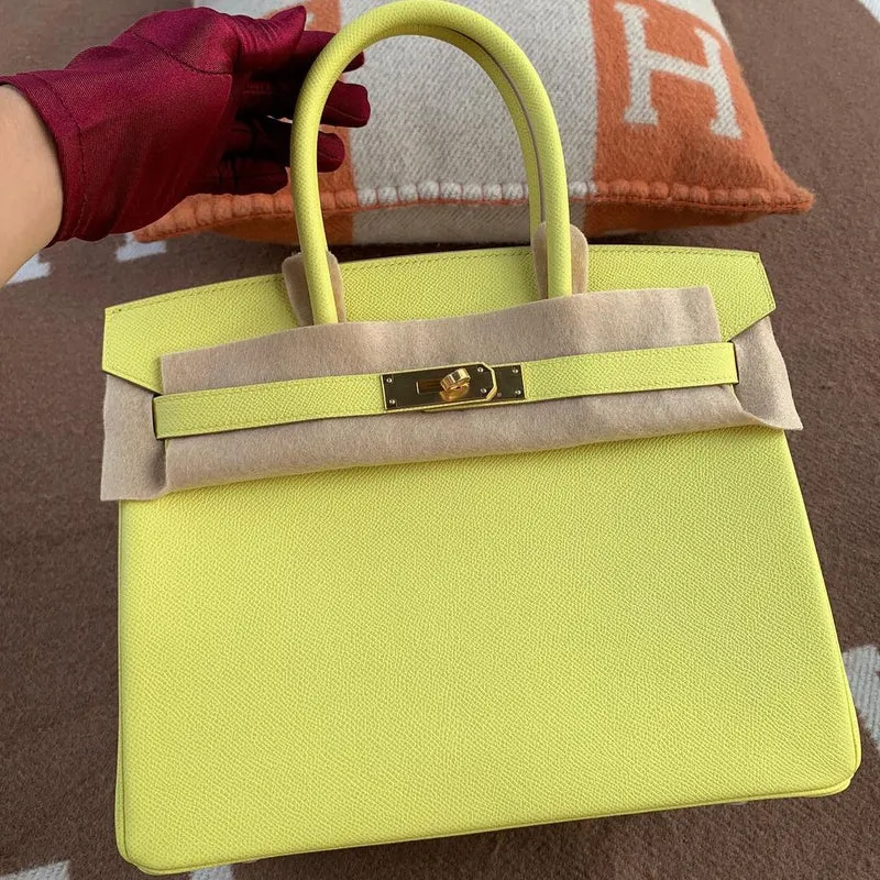 BIRKIN 30 EPSOM LEATHER LIME WITH GOLD HARDWARE (GHW) - 1