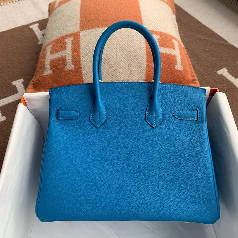 BIRKIN 30 TOGO LEATHER BLEU ZANZIBAR WITH GOLD HARDWARE (GHW) - 2