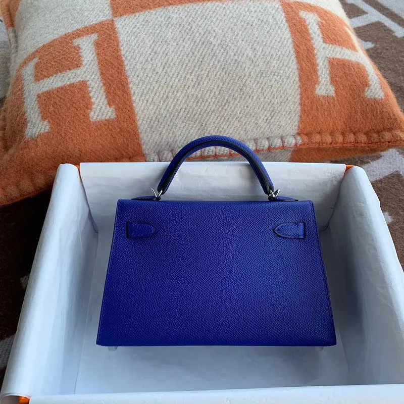 MINI KELLY II (20) EPSOM LEATHER BLEU ELECTRIQUE WITH PALLADIUM HARDWARE (PHW) - 2