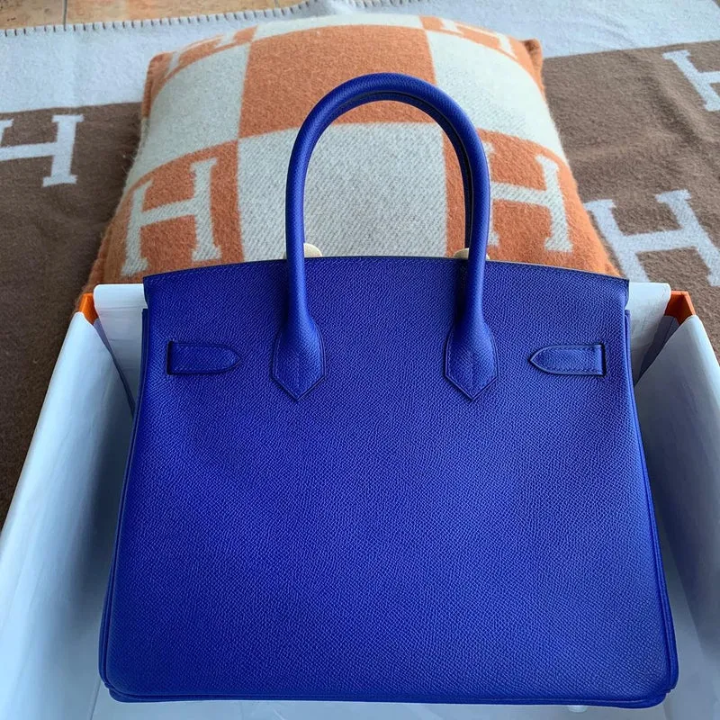 BIRKIN 30 EPSOM LEATHER BLEU ELECTRIQUE WITH PALLADIUM HARDWARE (PHW) - 2