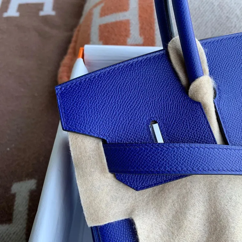 BIRKIN 30 EPSOM LEATHER BLEU ELECTRIQUE WITH PALLADIUM HARDWARE (PHW) - 3