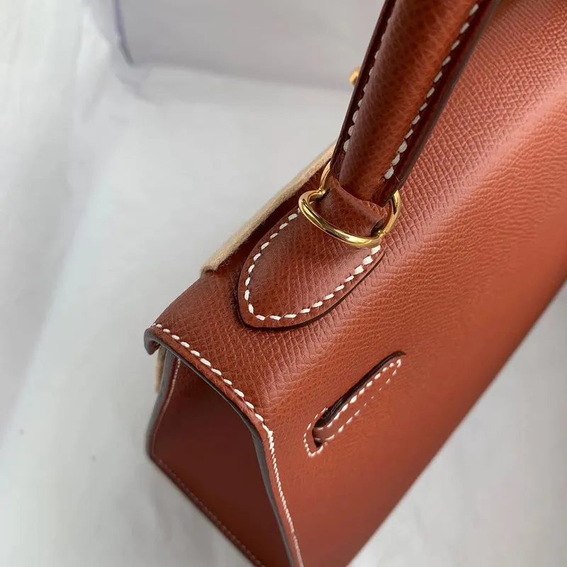 KELLY 25 EPSOM LEATHER TERRE DE SIENNE WITH GOLD HARDWARE (GHW) - 5