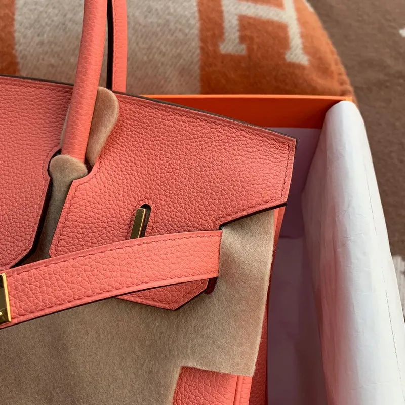 BIRKIN 30 TOGO LEATHER ROSE AZALEE WITH GOLD HARDWARE (GHW) - 4