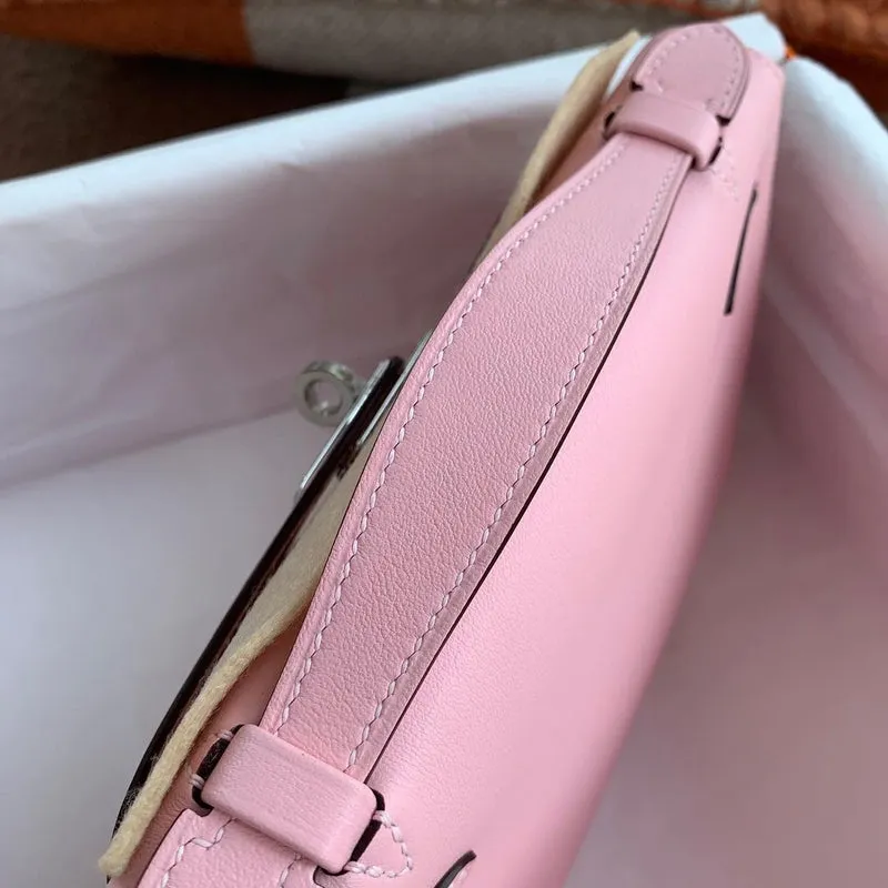 KELLY POCHETTE SWIFT LEATHER ROSE CONFETTI WITH PALLADIUM HARDWARE (PHW) - 6