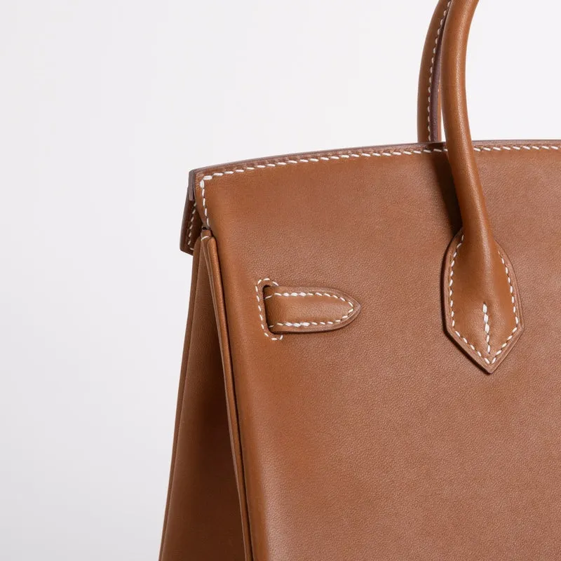 BIRKIN 25 FAUVE BARENIA LEATHER GOLD WITH GOLD HARDWARE (GHW) - 5