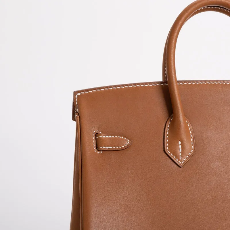 BIRKIN 25 FAUVE BARENIA LEATHER GOLD WITH GOLD HARDWARE (GHW) - 6