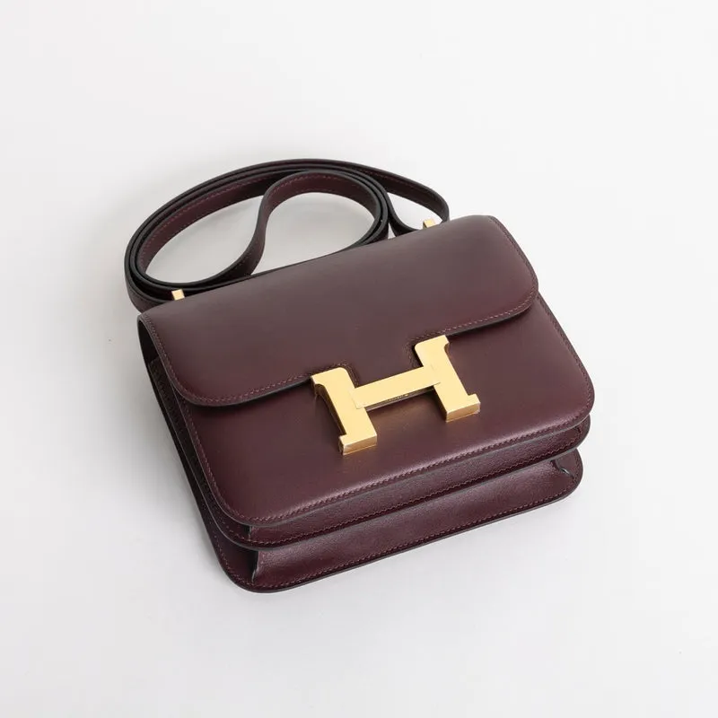 CONSTANCE 18 (MINI) SWIFT LEATHER BORDEAUX WITH GOLD HARDWARE (GHW) - 3