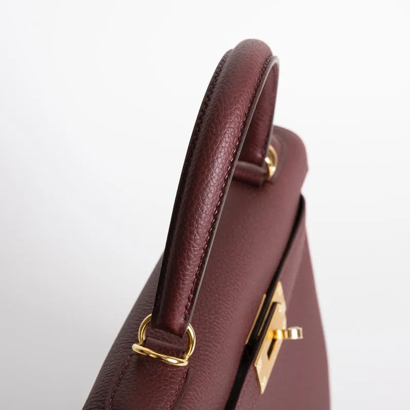 KELLY 28 TOGO LEATHER ROUGE H WITH GOLD HARDWARE (GHW) - 3