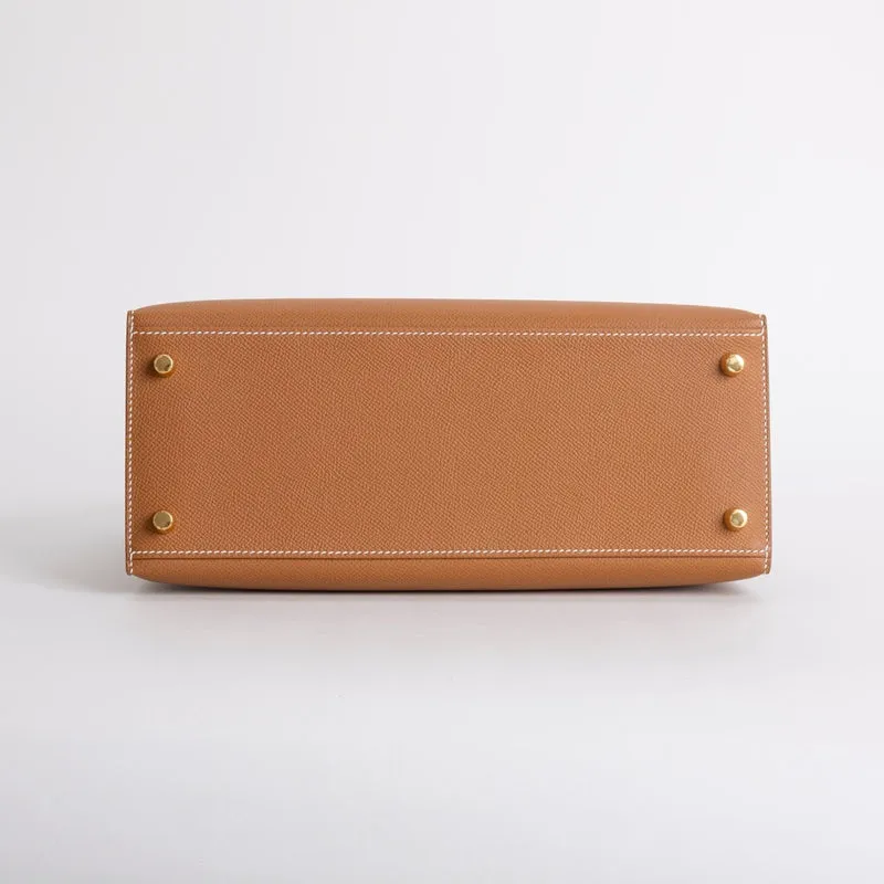 KELLY 28 EPSOM LEATHER GOLD WITH GOLD HARDWARE (GHW) - 5