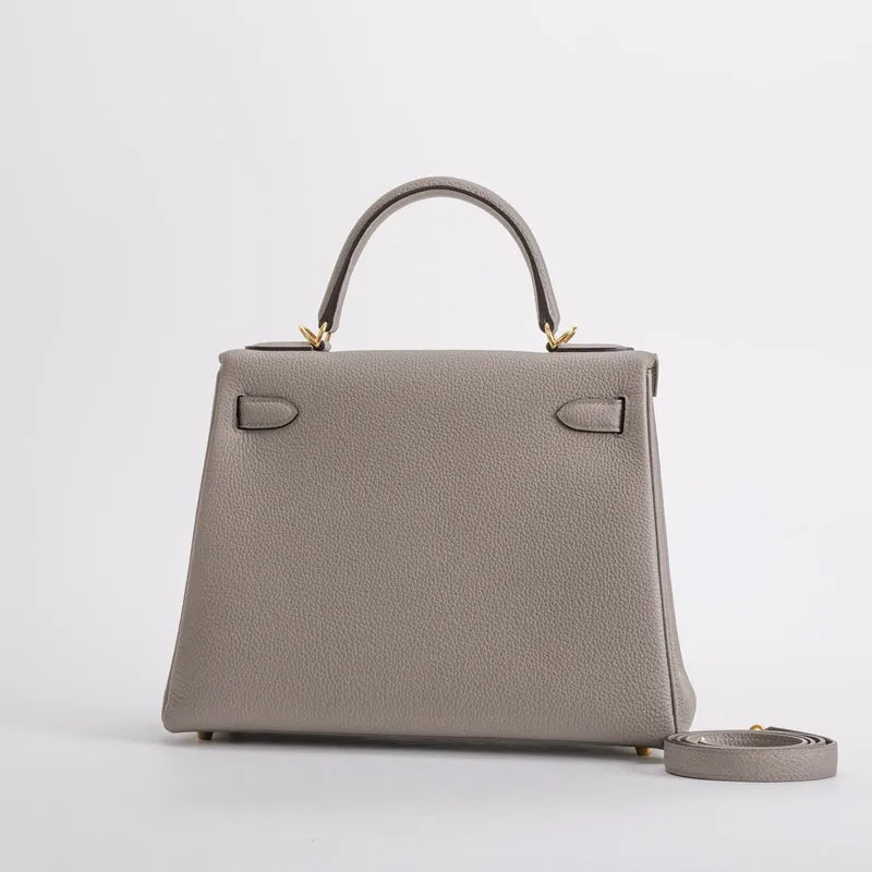 KELLY 28 TOGO LEATHER GRIS ASPHALTE WITH GOLD HARDWARE (GHW) - 2