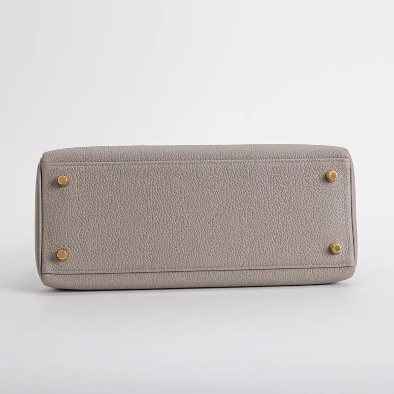 KELLY 28 TOGO LEATHER GRIS ASPHALTE WITH GOLD HARDWARE (GHW) - 5