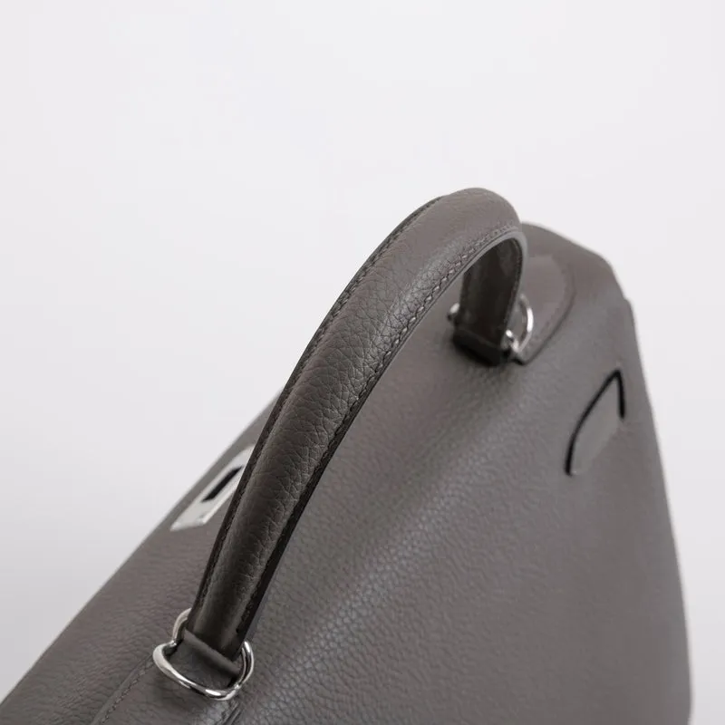 KELLY 28 TOGO LEATHER ETAIN WITH PALLADIUM HARDWARE (PHW) - 4
