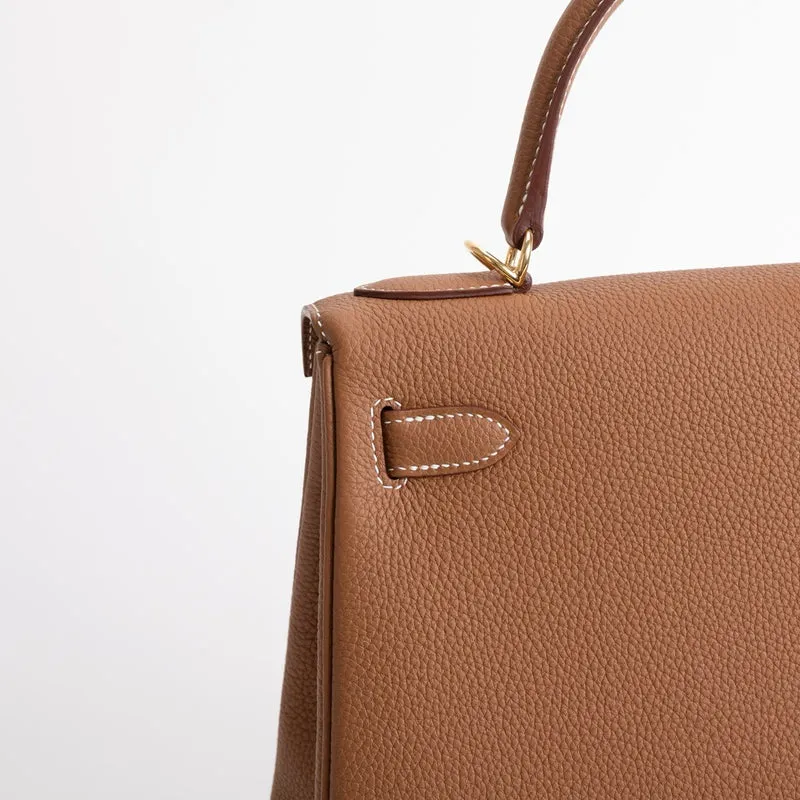 KELLY 28 TOGO LEATHER GOLD WITH GOLD HARDWARE (GHW) - 4
