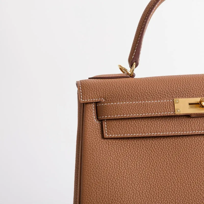 KELLY 28 TOGO LEATHER GOLD WITH GOLD HARDWARE (GHW) - 5