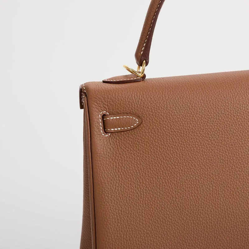 KELLY 25 TOGO LEATHER GOLD WITH GOLD HARDWARE (GHW) - 3