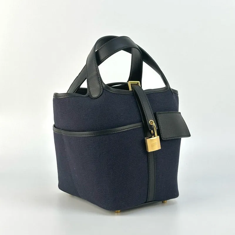 PICOTIN 18 CARGO BLEU MARINE WITH GOLD HARDWARE (GHW) - 2